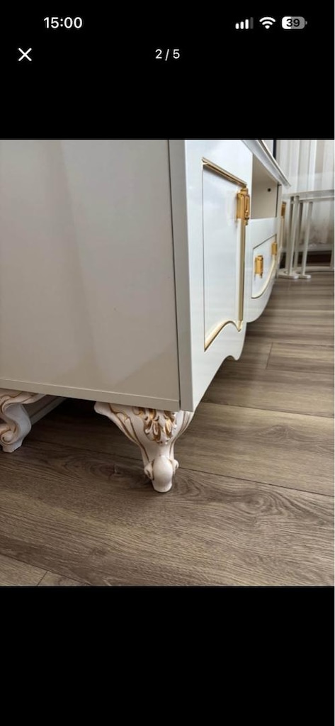 sıfır garantili gold detaylı orta sehpa ve ünite - 3