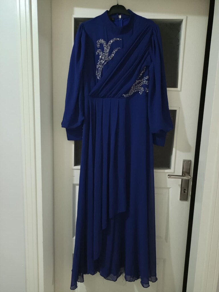 Koyu Saks Mavisi Elbise 40 Beden (Defolu) - 2