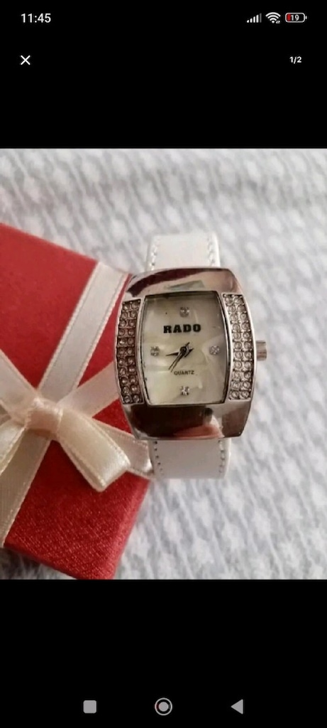 Rado Beyaz kadın kol saati temiz.