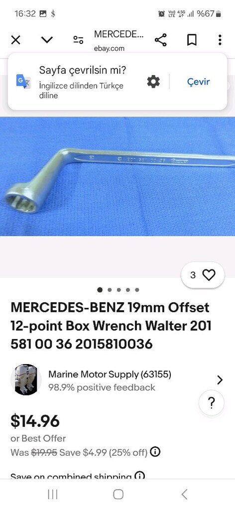Mercedes Benz Walter 19 yıldız anahtar - 6