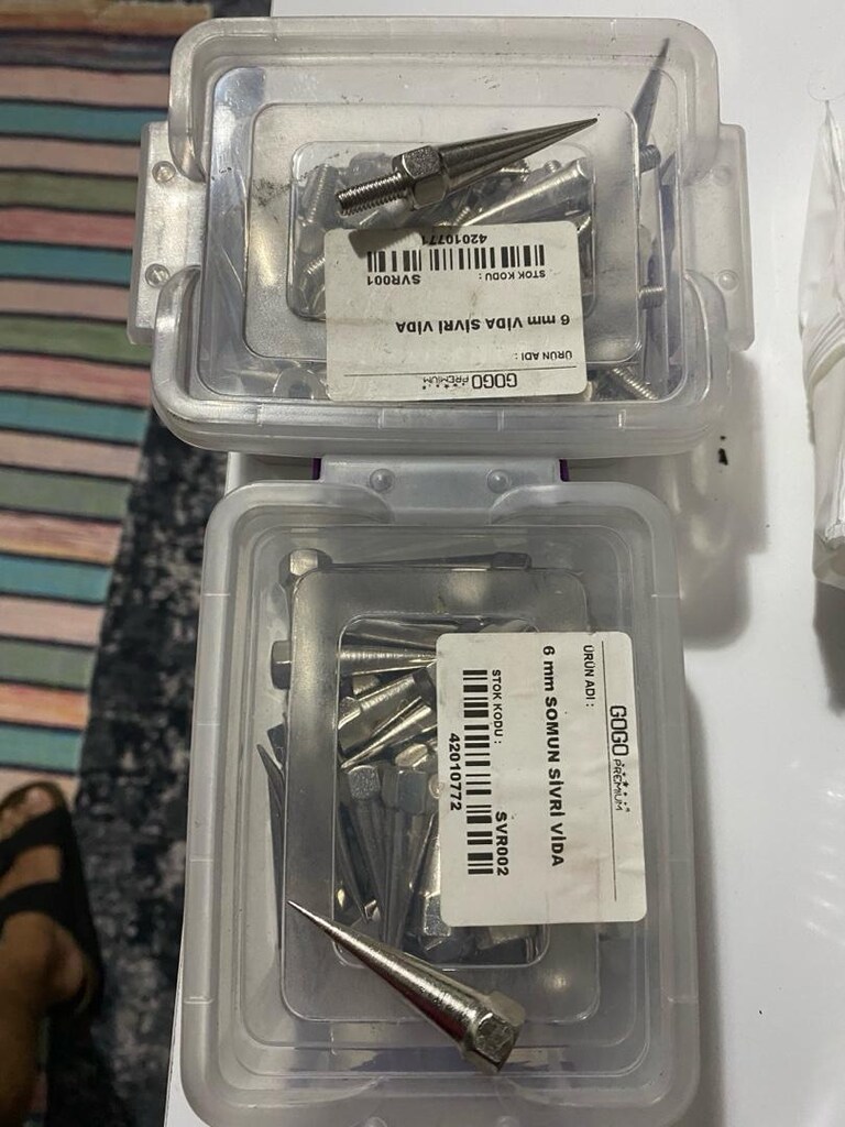motorsiklet 6 mm sivri somun toplam 100 adet - 2