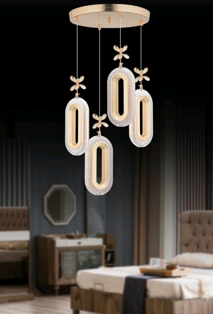 Kumandalı Modern Elips LEDli Sarkıt Avize - 3