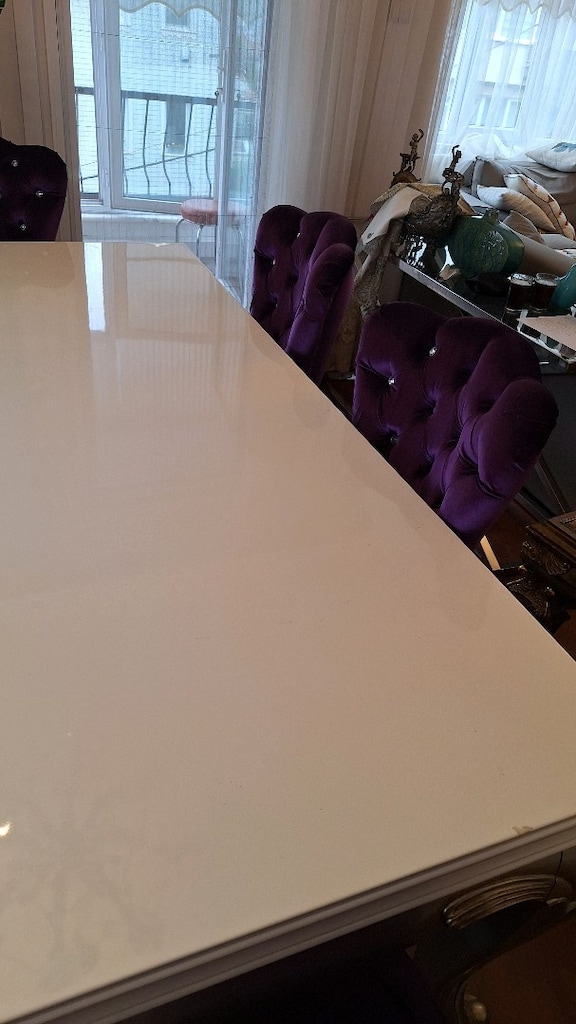 Barok Menekşe Kadife Yemek Odası - 3