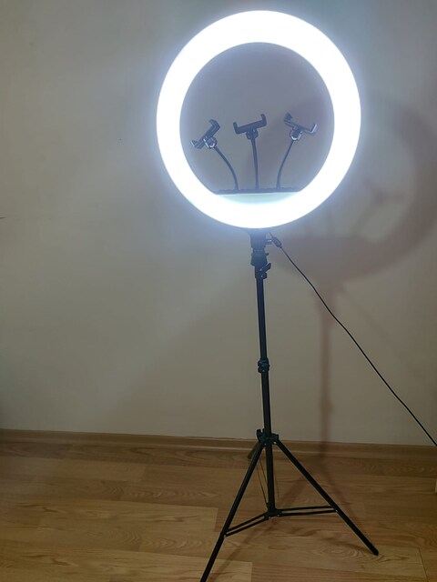 Büyük Boy M-45 Ring Light / Canlı Yayın-Makinaj Işığı + Tripod