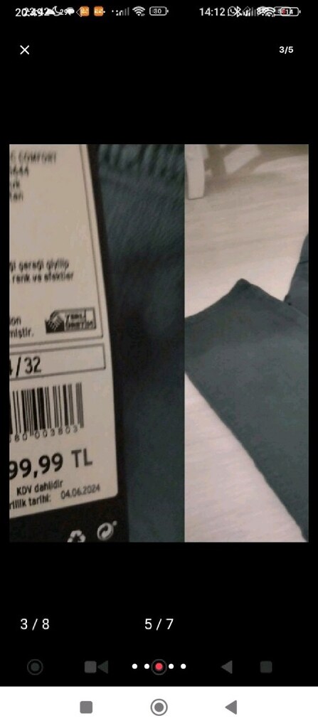 erkek pantolonu 36 32 beden mevcut orjinal - 2