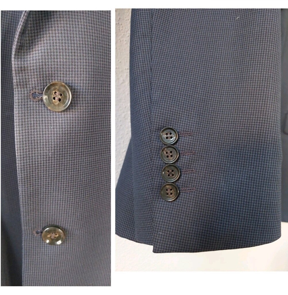 FABRİKA houndstooth desen takım elbise 56/6 drop - 6