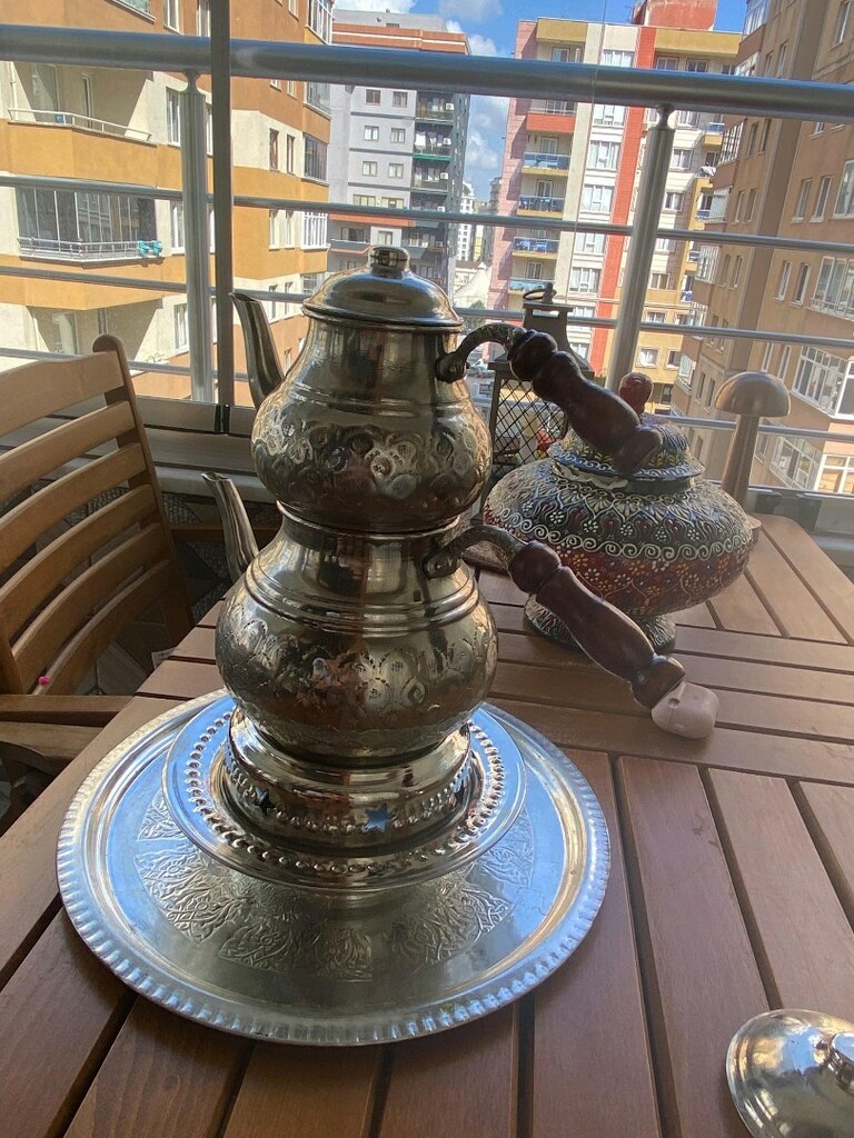 Kayseri'de özel el yapımı bakır çaydanlık seti 15 takım var - 3