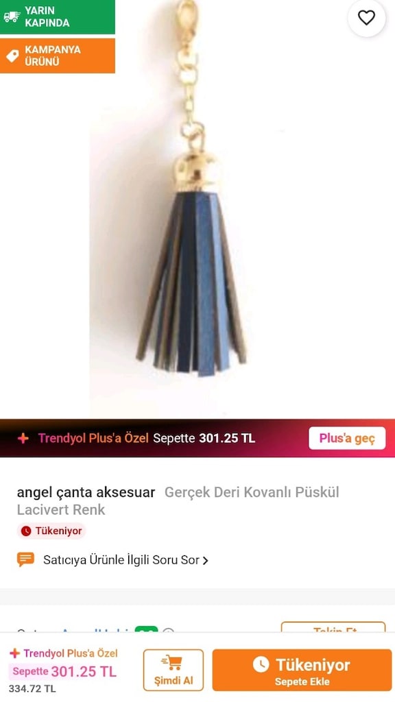 Angel hakiki deri püsküllü çanta aksesuarı - 2