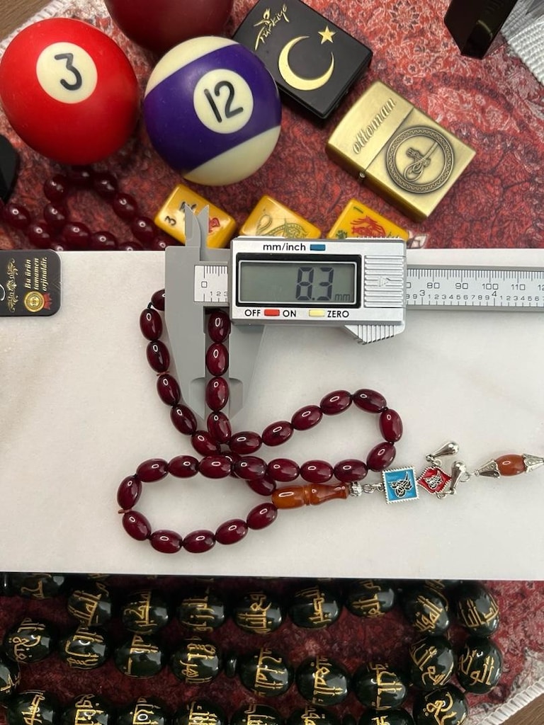 Sıkma Kehribar Tesbih - 6