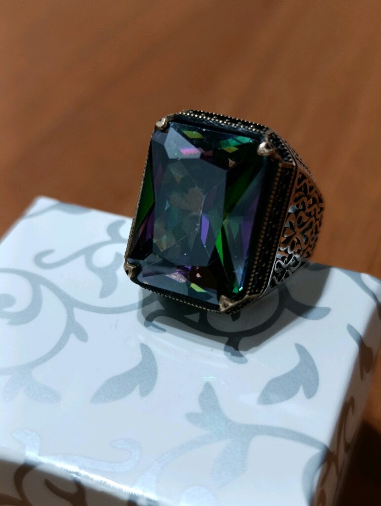 mistik topaz taşlı yüzük 22 gram - 6