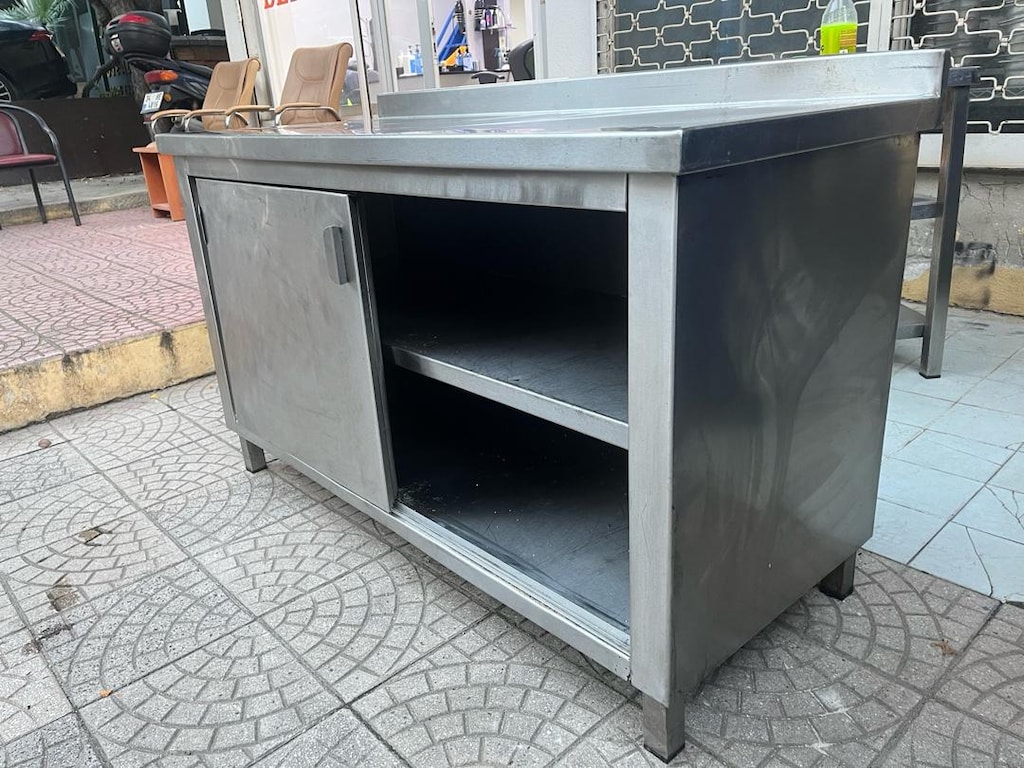 140x60 DOLAPLI ÇALIŞMA TEZGAHI 304 ORJİNAL PASLANMAZ - 3