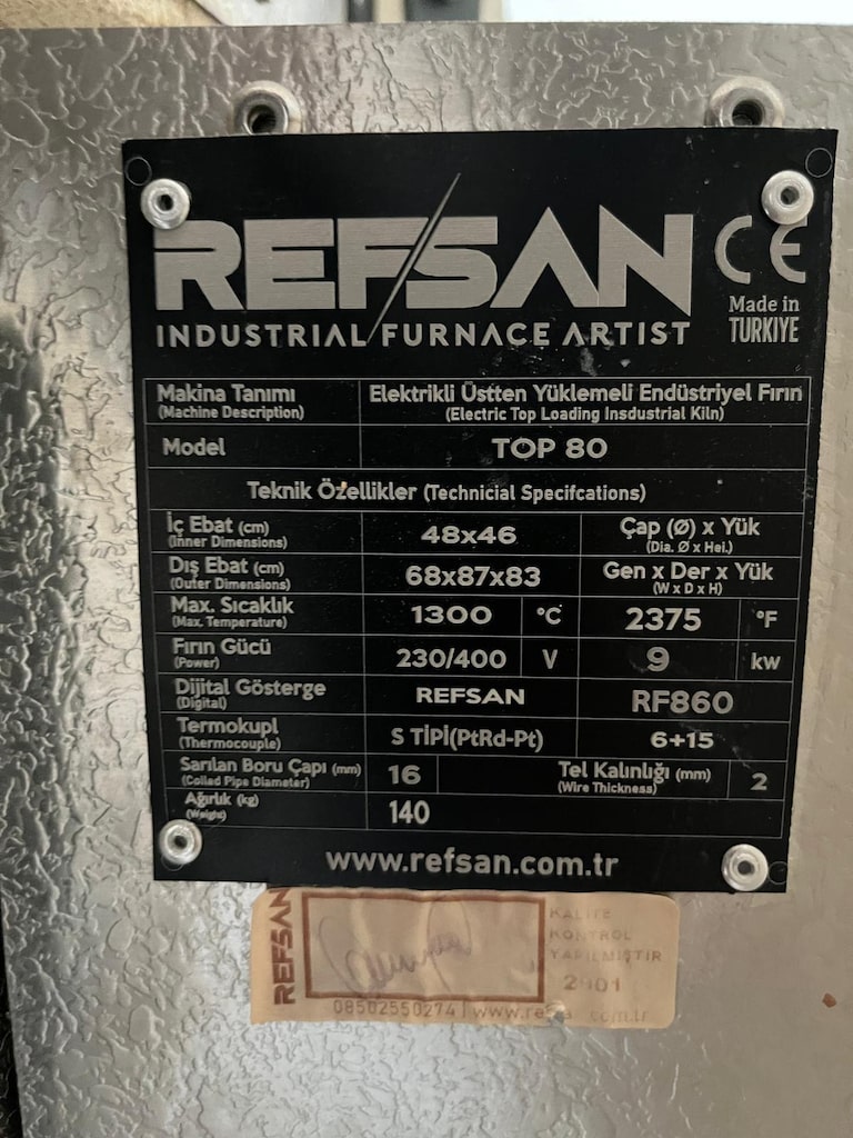 Seramik Porselen Fırın - Refsan Top 80 Ev Tipi Seramik Fırını - 4