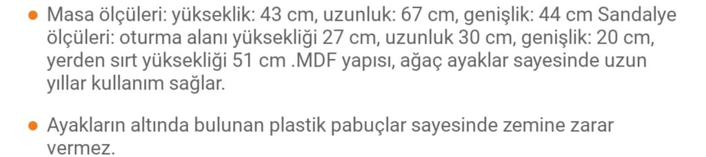 Montessori masa sandalye çocuk - 3