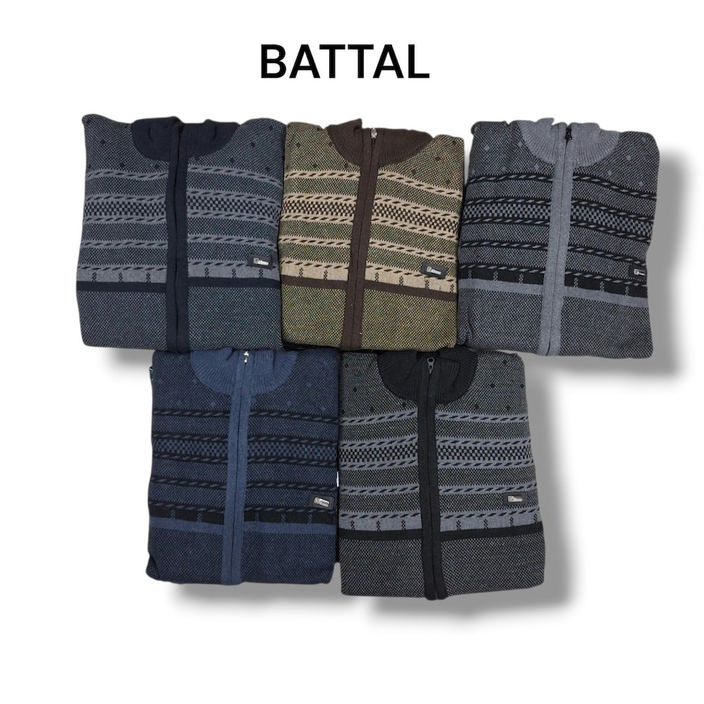 Toptan Fermuarlı Hırka Normal ve Battal - 12