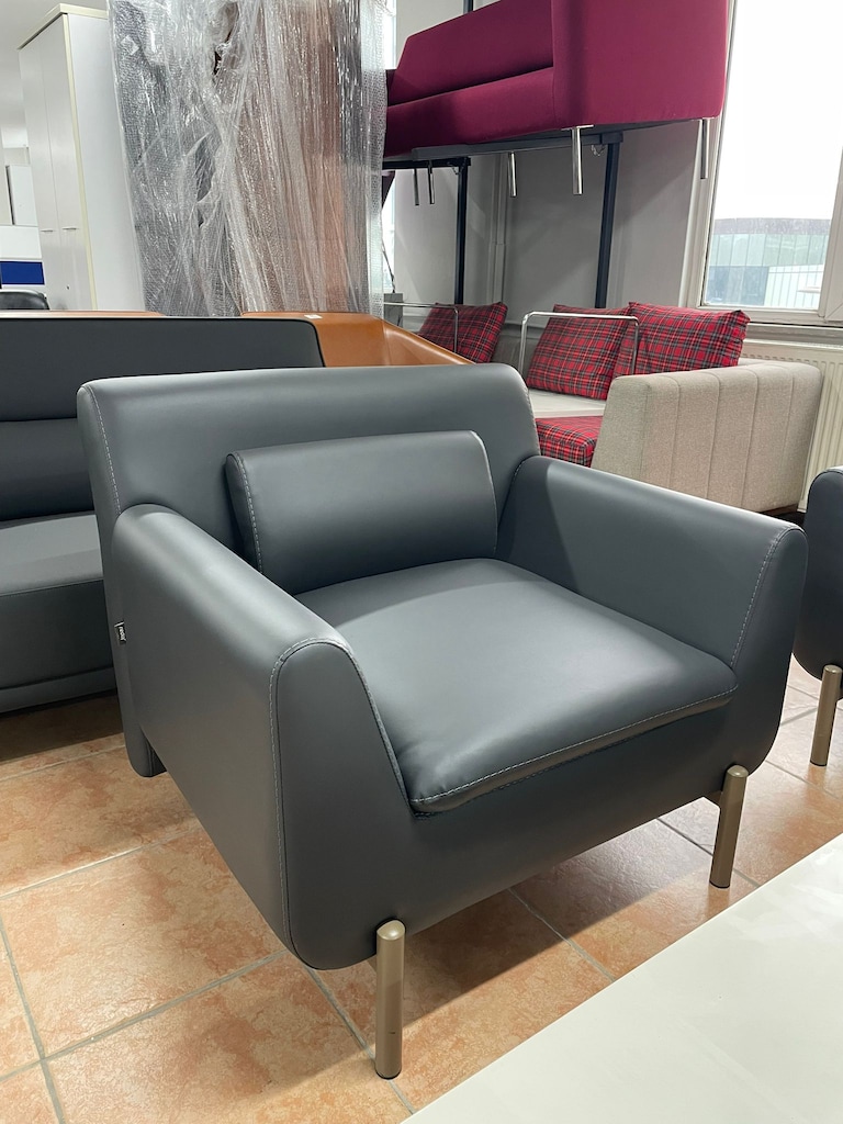 KLAS OFİS ÜSKÜDAR REDOF ANTRASİT 3+1+1 KOLTUK TAKIMI SIFIR - 3