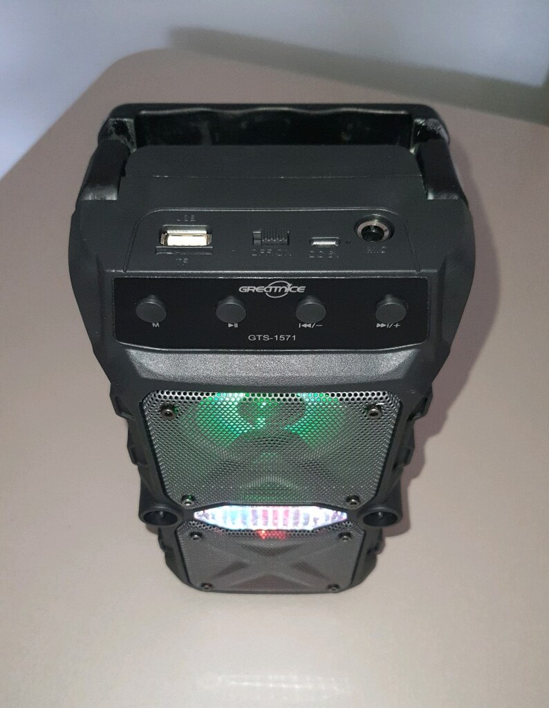 Bluetooth hoparlör mikrofonlu rgb ışıklı şarjlı ses bombası,extra bass - 11