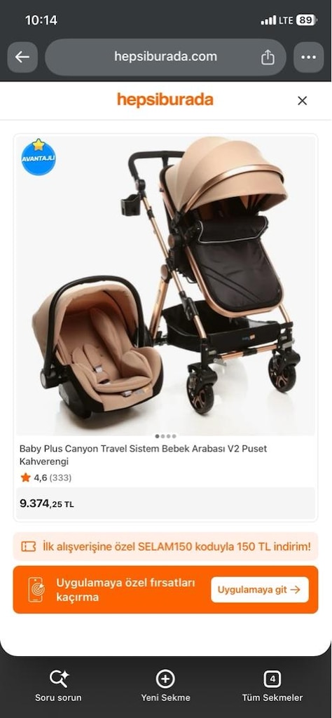 Canyon travel sistem Bebek Arabası - 10