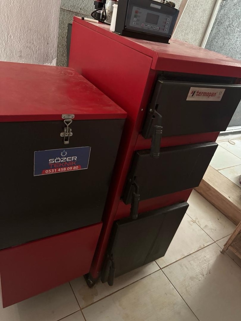 TERMOPAN 46kW Otomatik Yüklemeli Stokerli Kat Kaloriferi Kazanı(Temiz)
