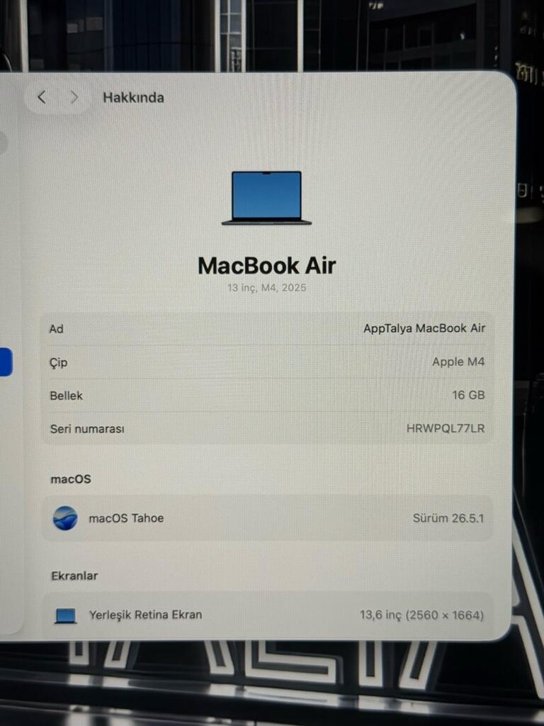 MacBook Air M4 256GB Hatasız - 5