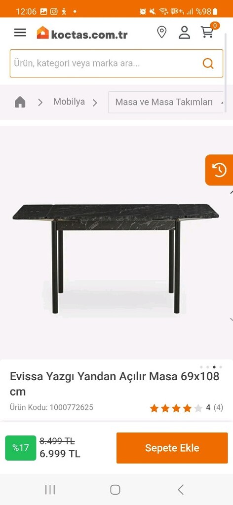 siyah mutfak masasi - 6