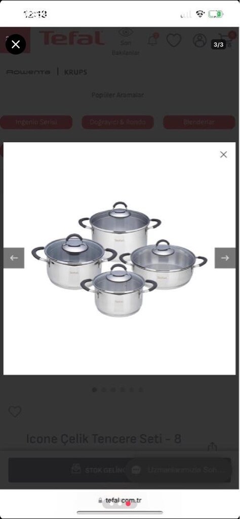 tefal Çelik tencere seti - 2