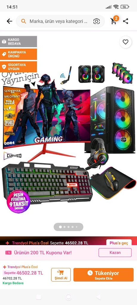 Ryzen 5 5500 RTX 3050 32GB RAM 1TB SSD + 24” 165Hz Monitör - 3