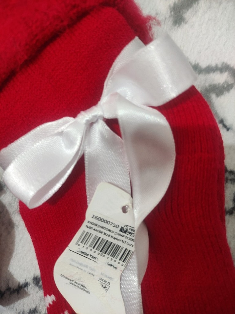 Yeni Yıl Anne Çocuk Çorap Takımı - 5
