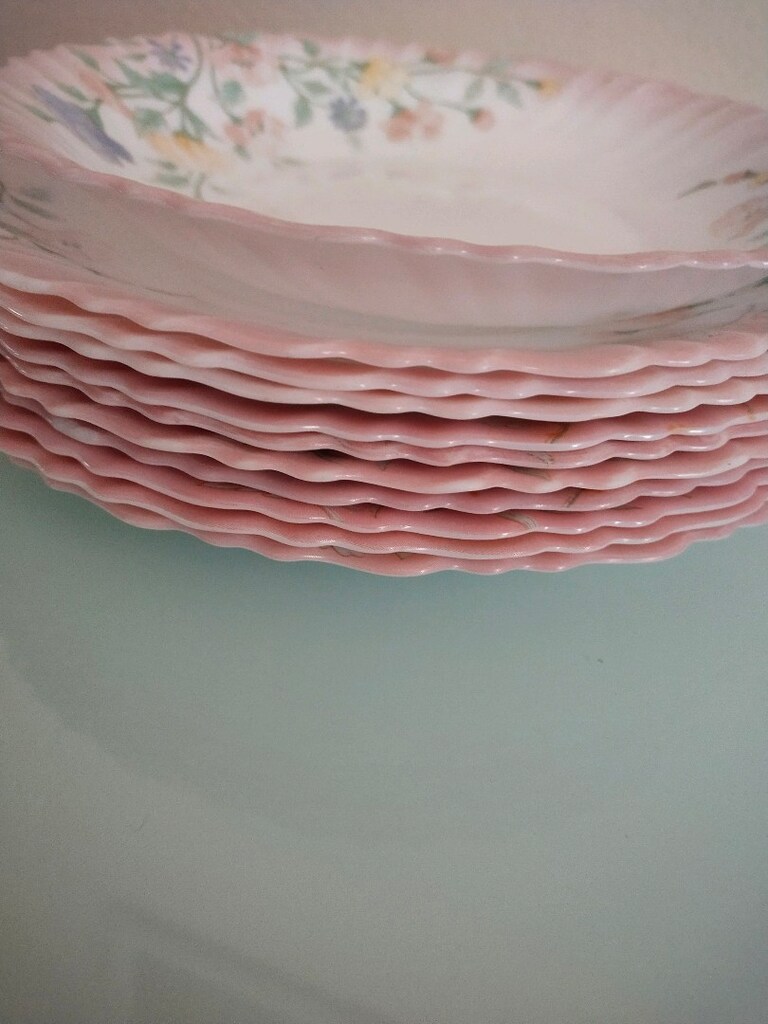 Pembe Opal Servis tabak Seti - 6