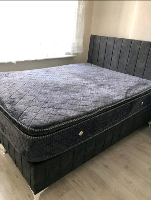ÇİFT KİŞİLİK TAVŞAN TÜYLÜ YATAK BAZA BAŞLIK TAKIMI