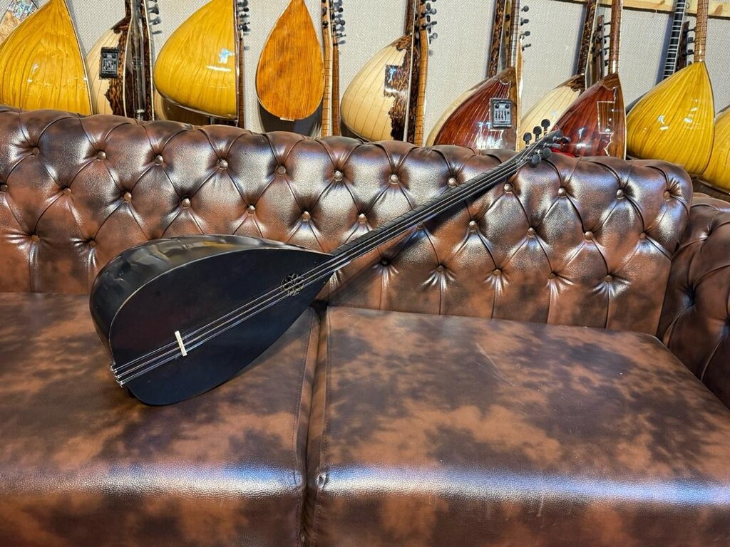 TAM PROFESYONEL 41 TEKNE SİYAH İNCİ UZUN SAP SAZ - 2