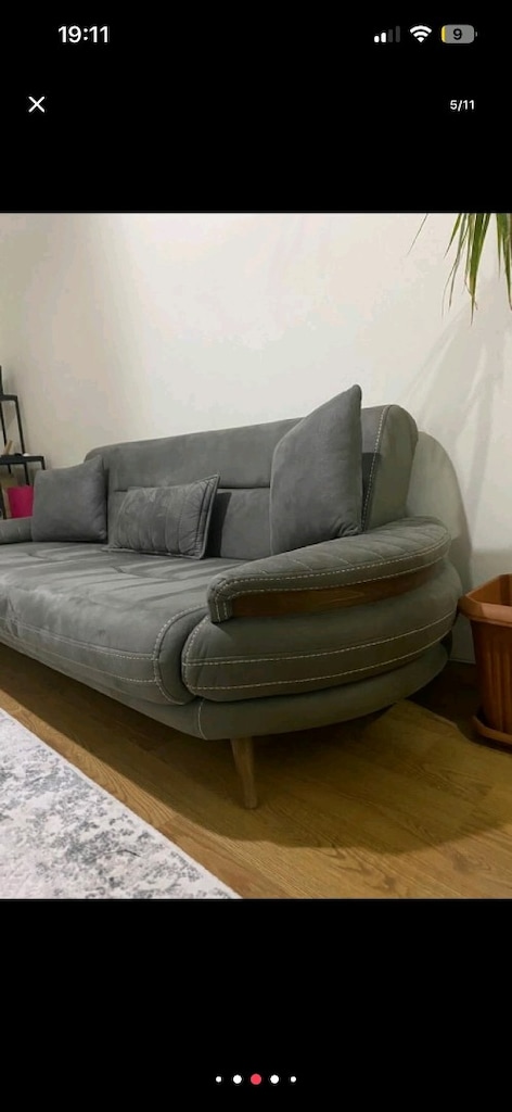 Modern Gri Koltuk Takımı – 2 Kanepe + Berjer | Şık ve Kullanışlı - 3