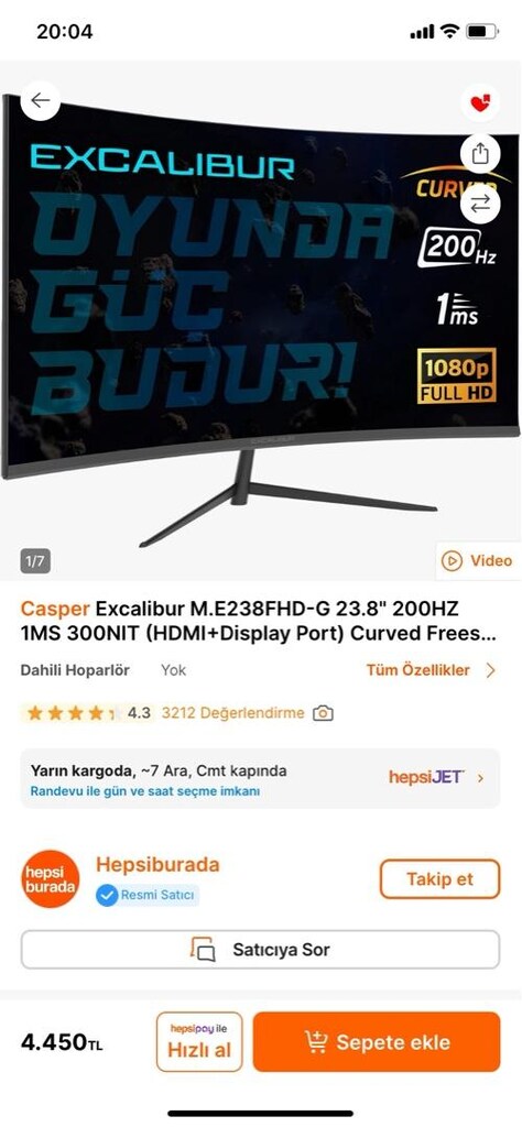 Casper Excalibur M.E238FHD-G 23.8" 200HZ 1MS - 3