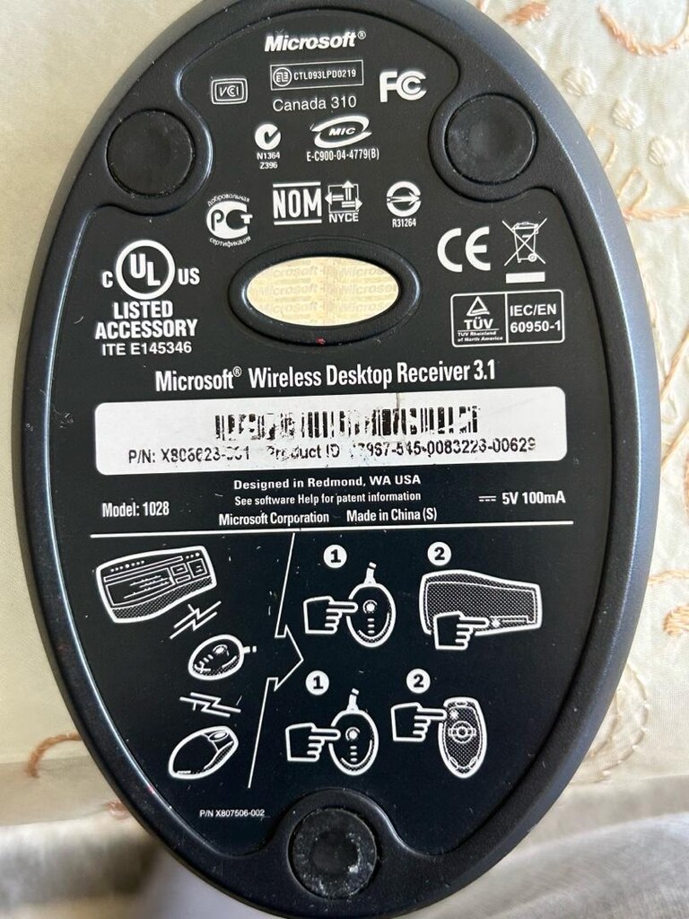 Microsoft Wireless Laser Keyboard 6000 v2.0+Microsoft Laser Mouse 6000 - 10
