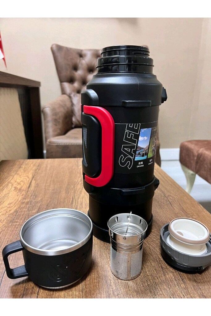 Safe Paslanmaz Çelik 3.2 Litre Termos 48 Saat Sıcak Soğuk Tutma Renk S - 4