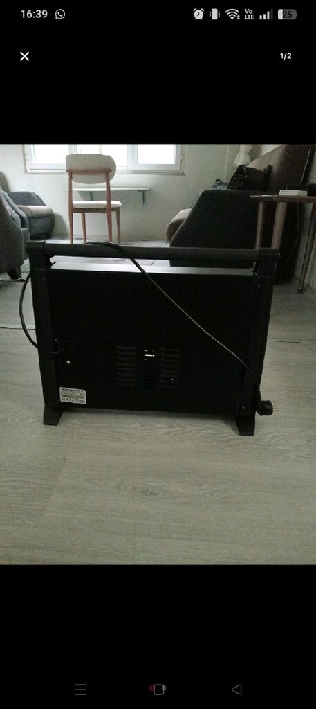Kumtel Siyah Elektrikli Isıtıcı Soba 1500W - 3