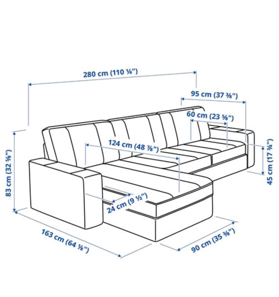 eve teslim ikea kivik L kose koltuk - 2
