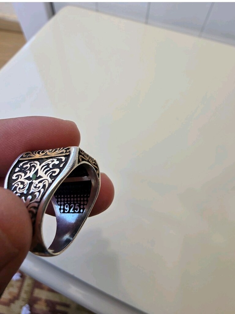 925 Ayar Gümüş Erkek Yüzüğü - 3
