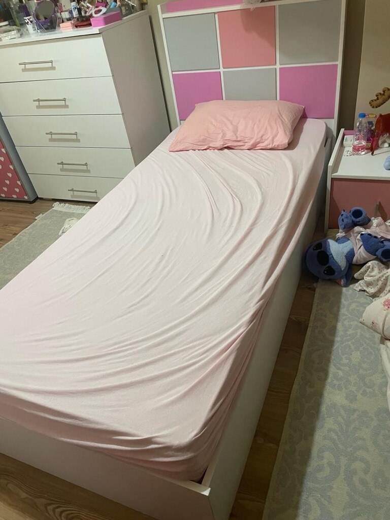 90*200 ebat sıfır ayarında yatak başlık karyola - 3