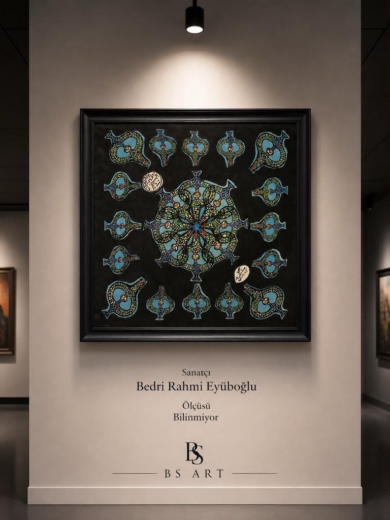 Bedri Rahmi Eyüboğlu (Çerçeveli 90x90)
