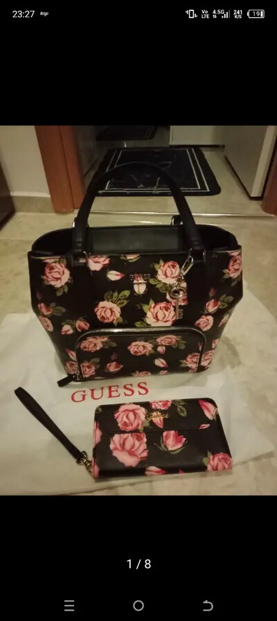 Guess çanta ve cüzdan takım