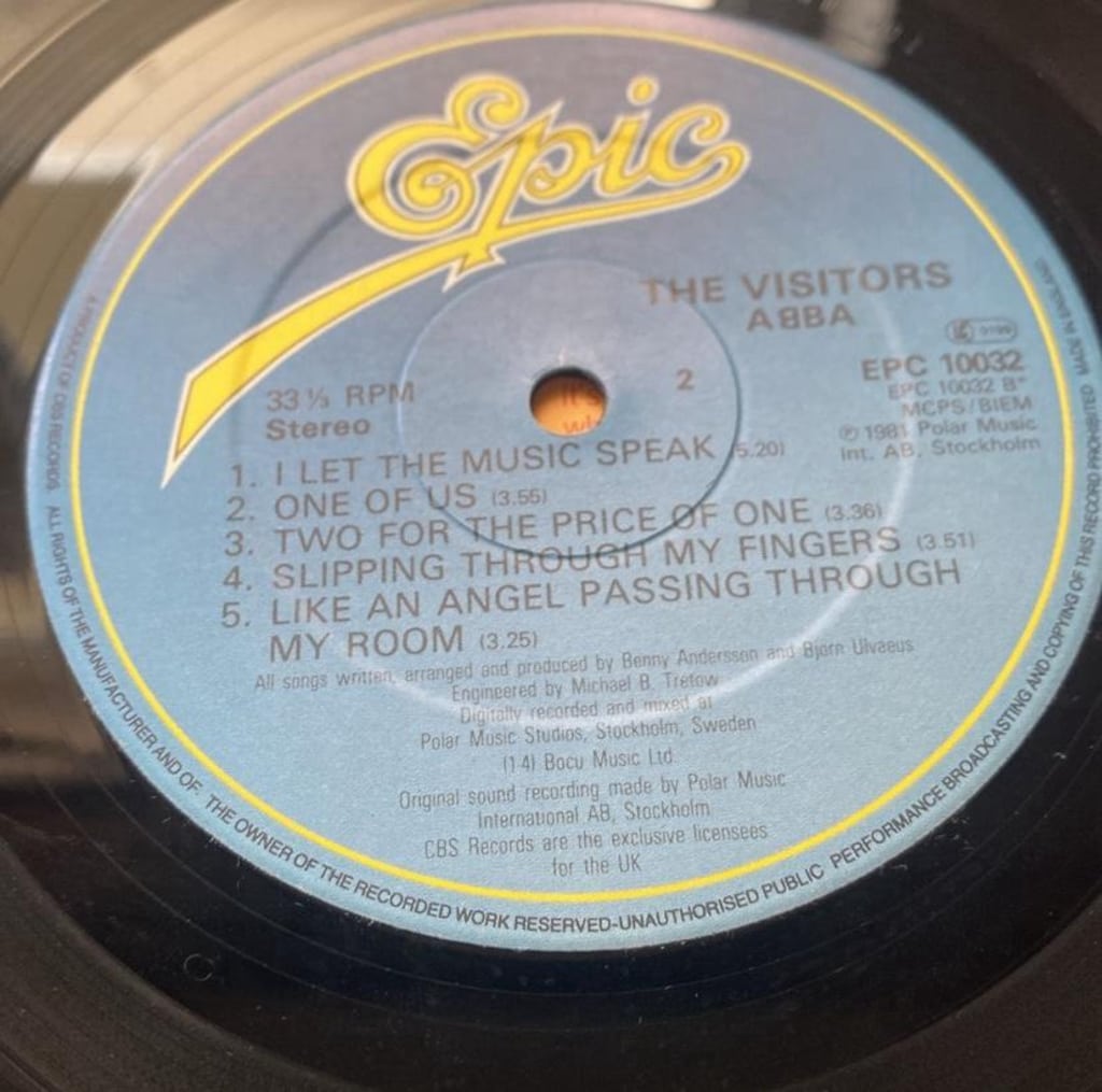 ABBA The Visitors LP 1981 Dönem - 5