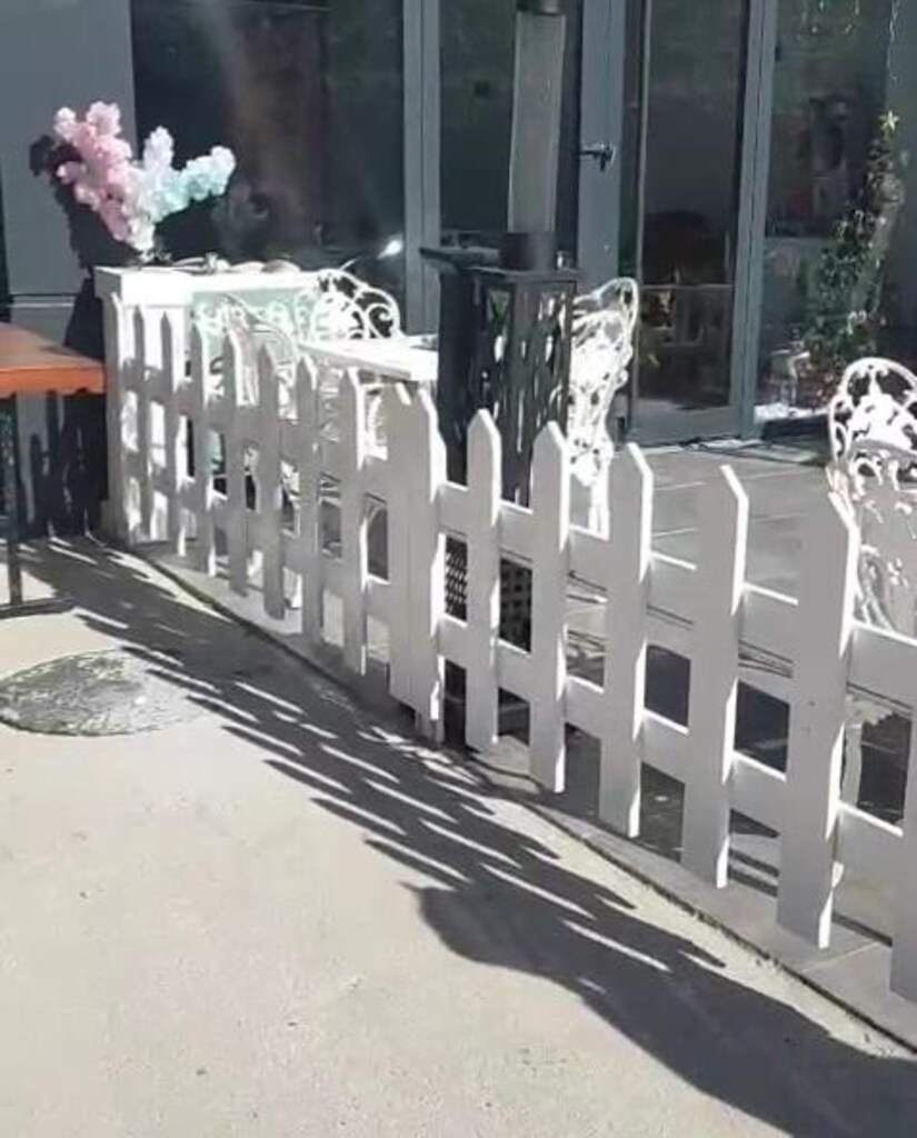 Ahşap bahçe çit ve saksı - 8