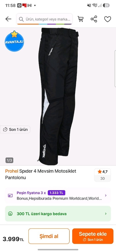 Motor pantolonu sıfır gibi - 3