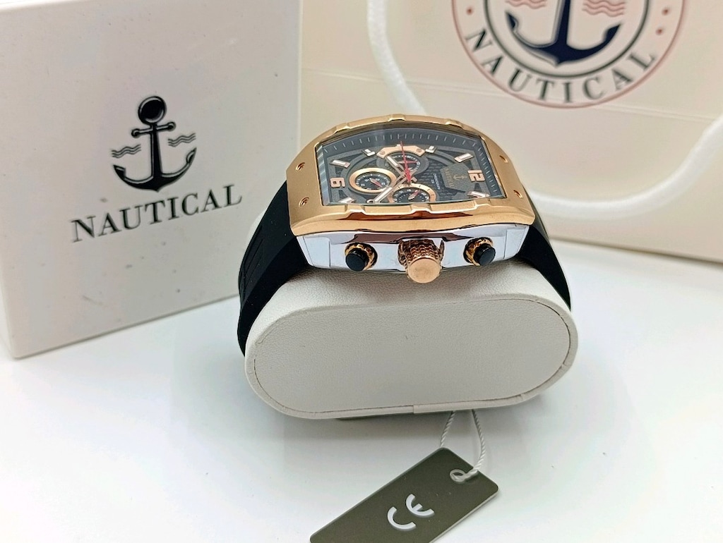 SIFIR KUTUSUNDA, ORJİNAL NAUTİCAL KRONOGRAF KOL SAATİ - 8