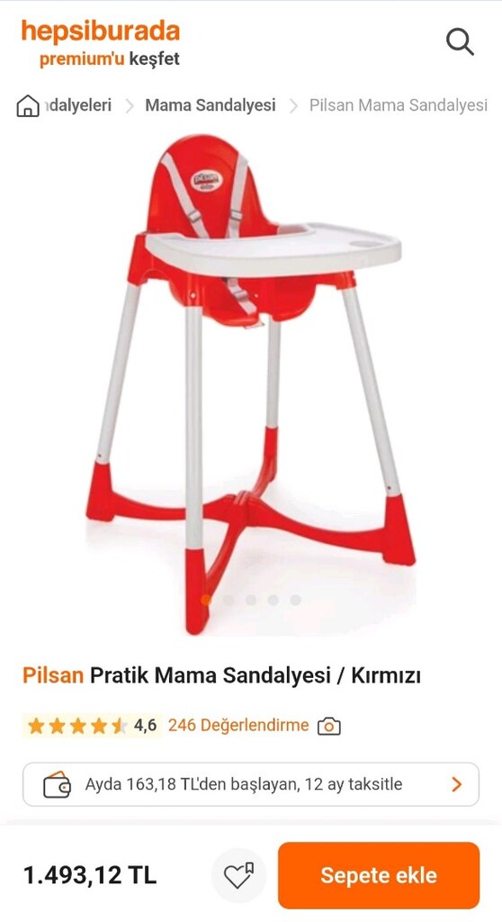 Pilsan mama sandalyesi