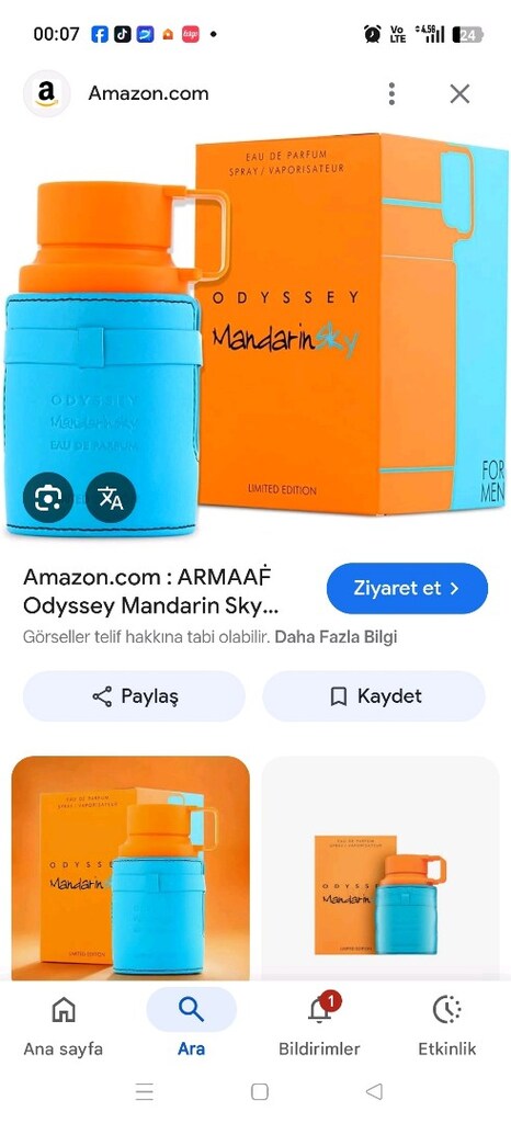 Armaf odysseyy mandarin sky 100 ml sıfır kutusunda orjinsl arap parfüm - 2