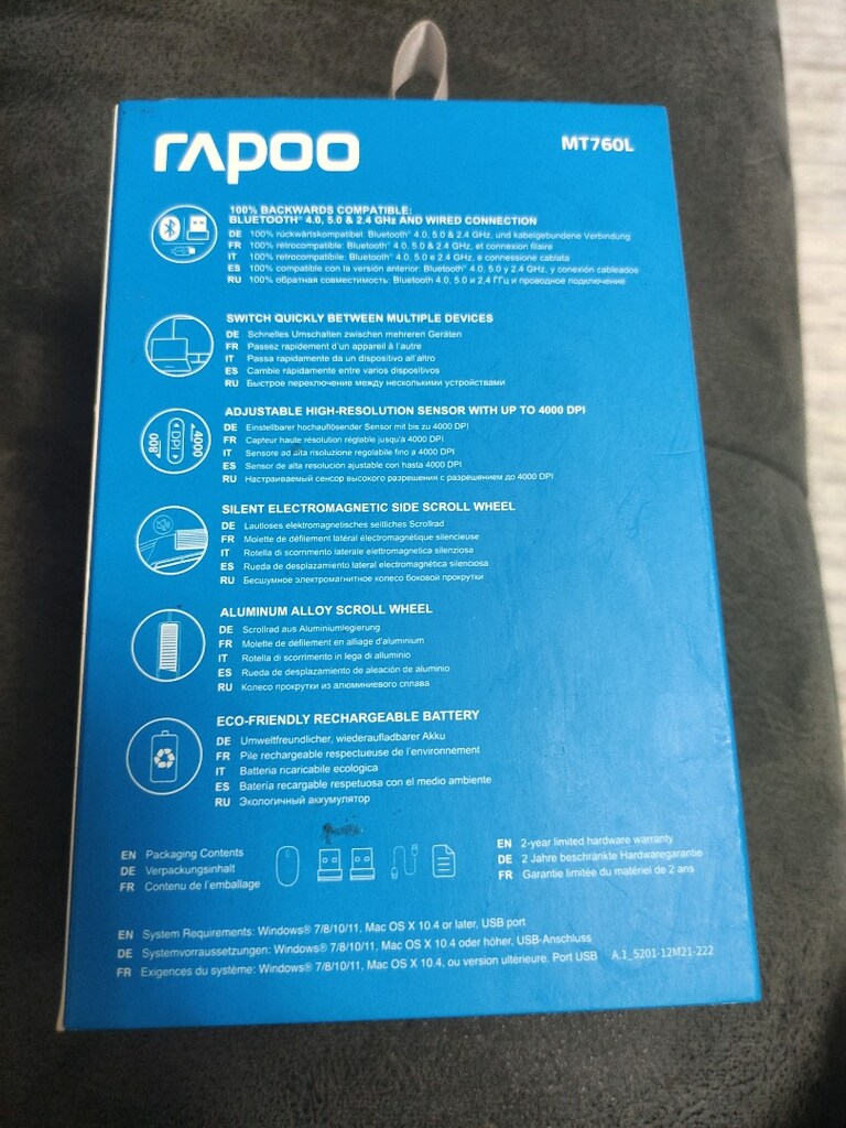 rapoo mt 760 l - 2