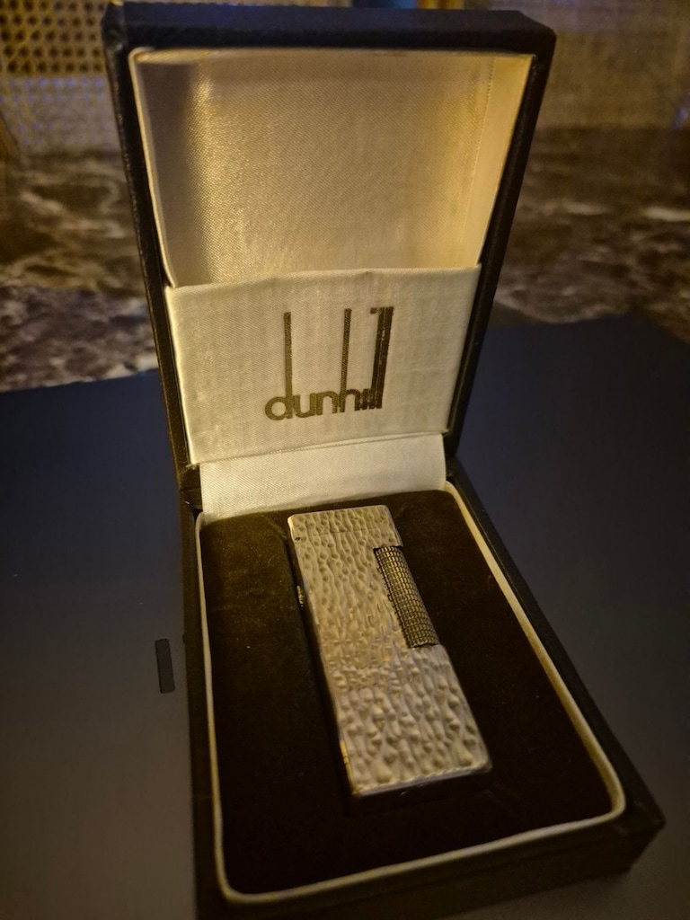 Orijinal Dunhill Rollagas Gümüş Kaplama Vintage Çakmak Kutulu - 3
