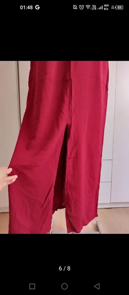 Bordo Renkli Uzun Elbise - 6