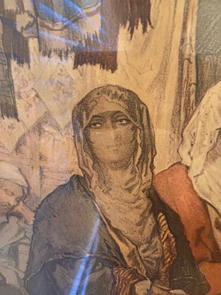 Amedeo Preziosi İpek Çarşısı Eski Baskı – Masif Varaklı Çerçeve - 11